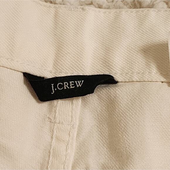 J crew raw hem slightly distressed white denim Jean shorts size 31 12 - Picture 8 of 10